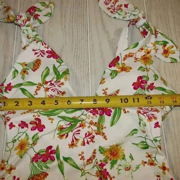 Aqua Womens One Piece Floral Swimsuit Size Small - Picture 9 of 12